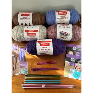 Lot of knitting and crochet supplies
